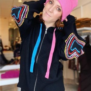 NEW WITH TAGS KERRI ROSENTHAL CASHMERE ZIP HOODIE